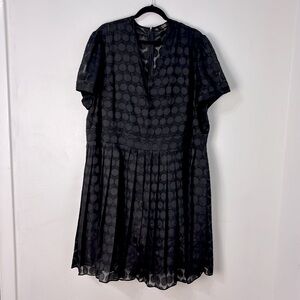 Alex Marie Black Midi Dress 22W Cocktail Circle Mesh fairy Evening Whimsi Shower
